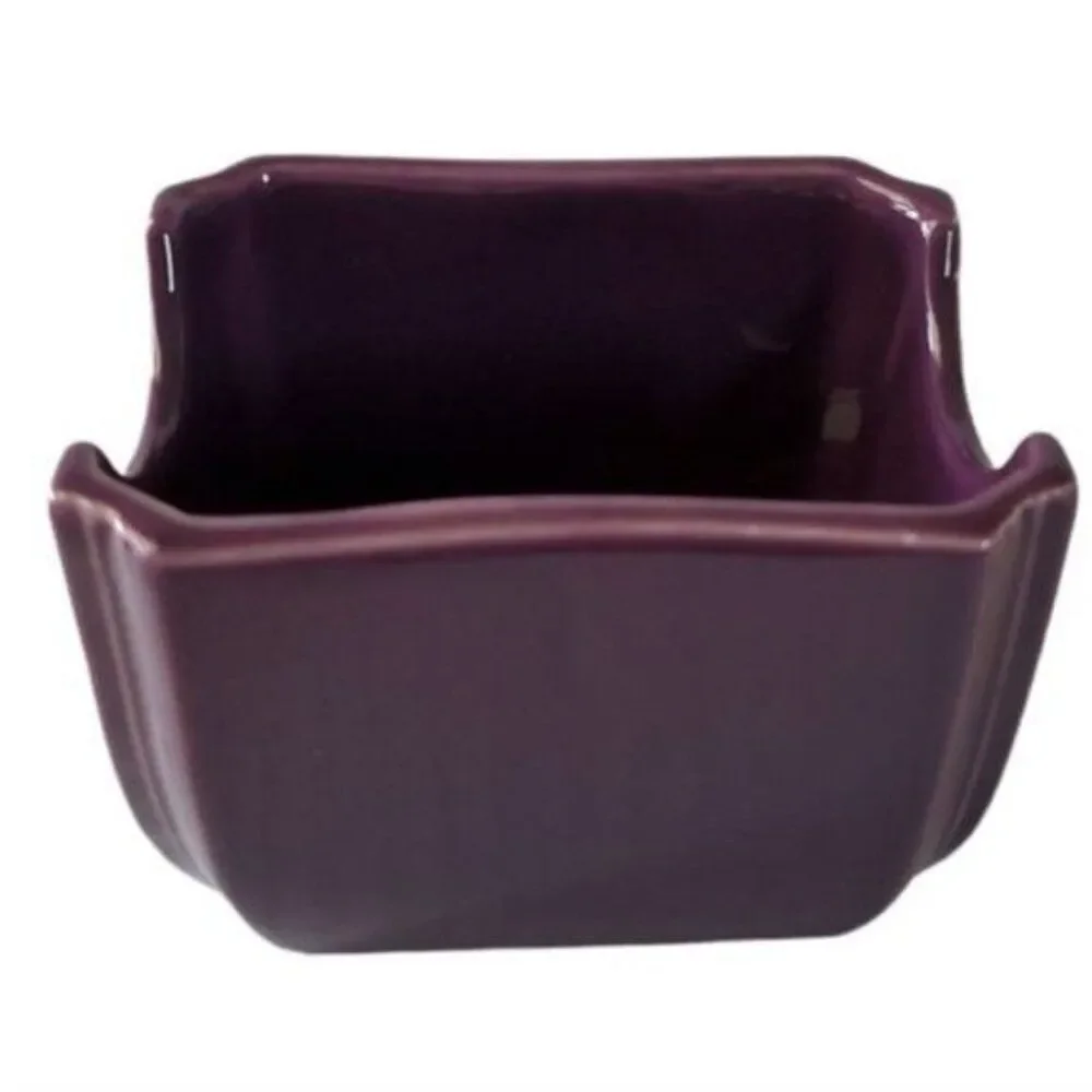 Fiestaware Fiesta Sugar Packet Sweetener Caddy Organizer Cards Ceramic Mulberry